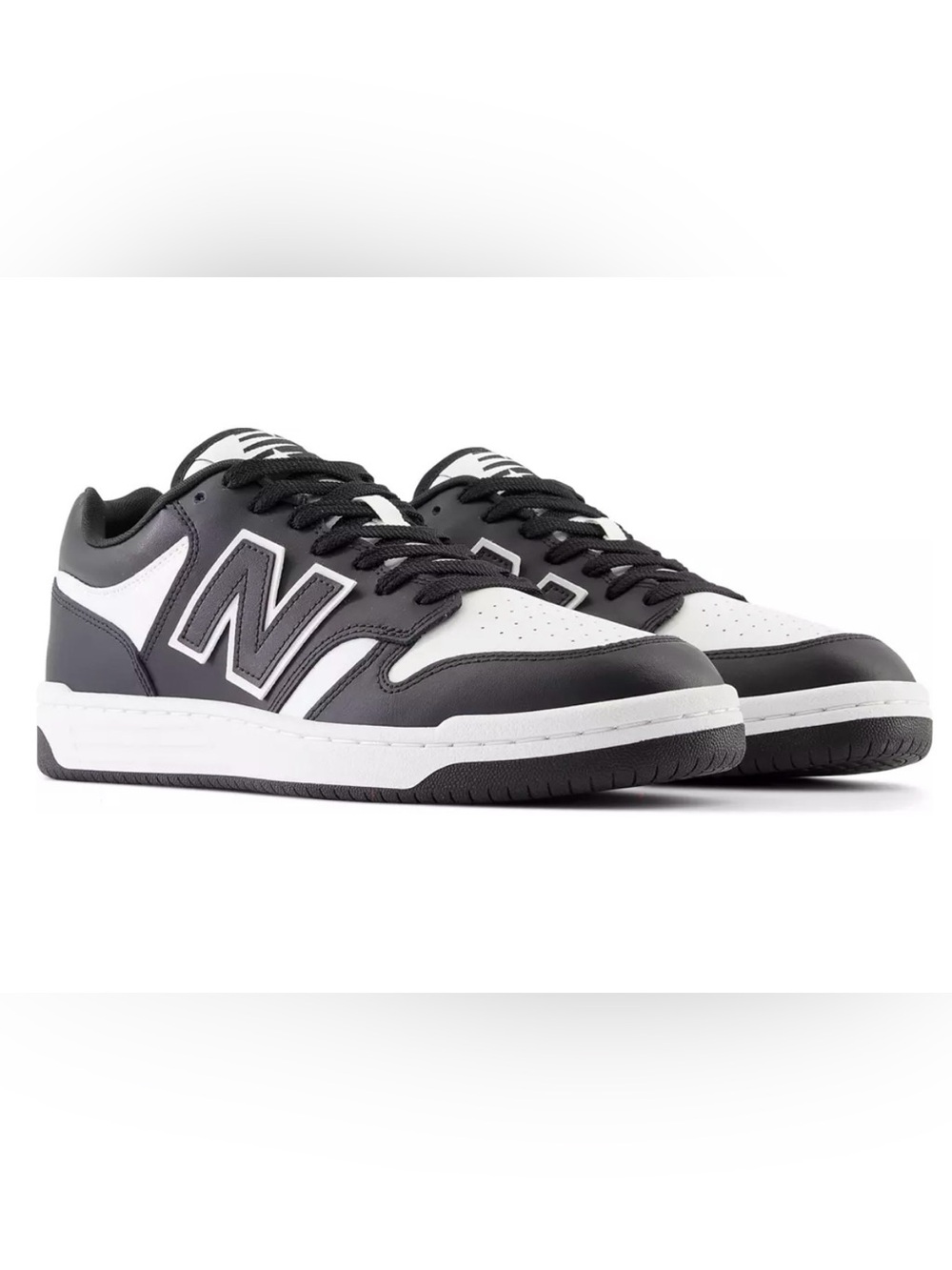 New Balance Men’s Black and White Low-Top Sneakers